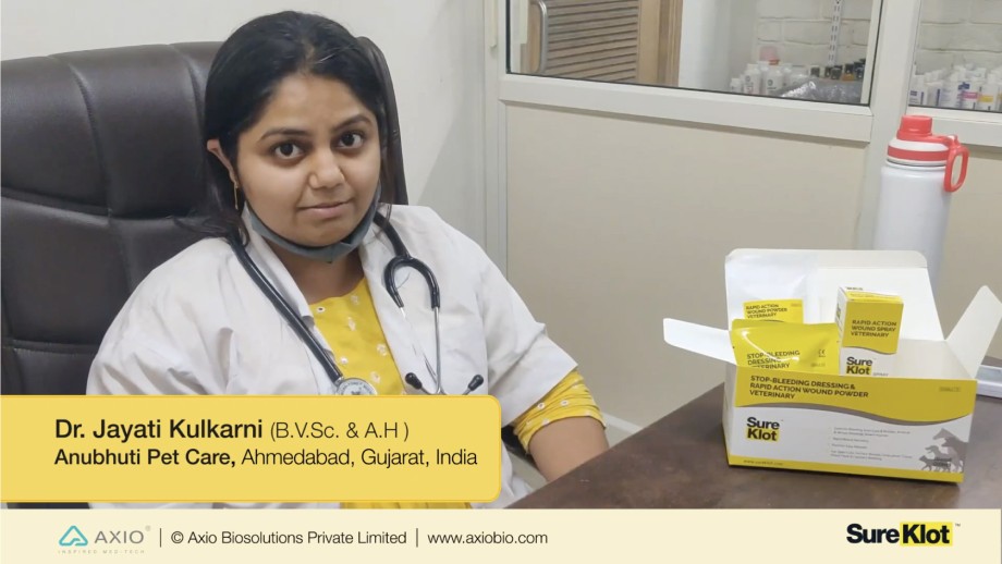 SureKlot - Pets Wound Care Dressing and Bleeding Control Veterinary Products