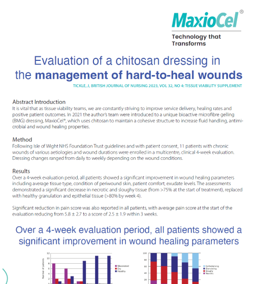Evaluation of a Novel Chitosan Wound Healing Dressing Based on Bioactive Microfibre Gelling (BMG) Technology